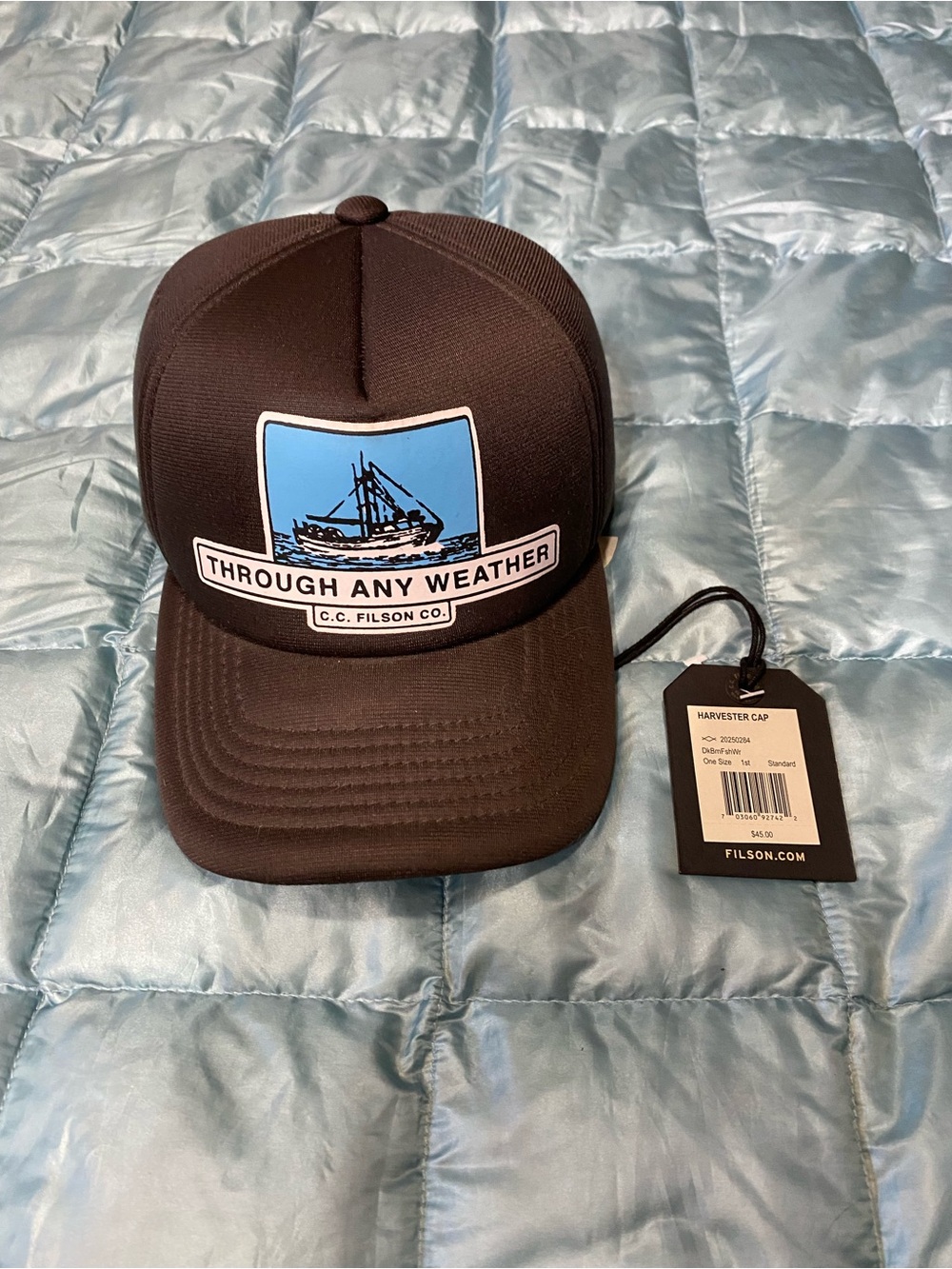 NWT Men’s Filson Harvester Cap in Dark Brown